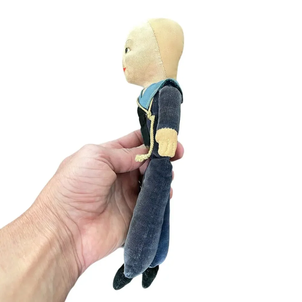 Norah Welling Sailor Doll 9” Stuffed Jollyboy England VTG No Hat Needs Cleaning